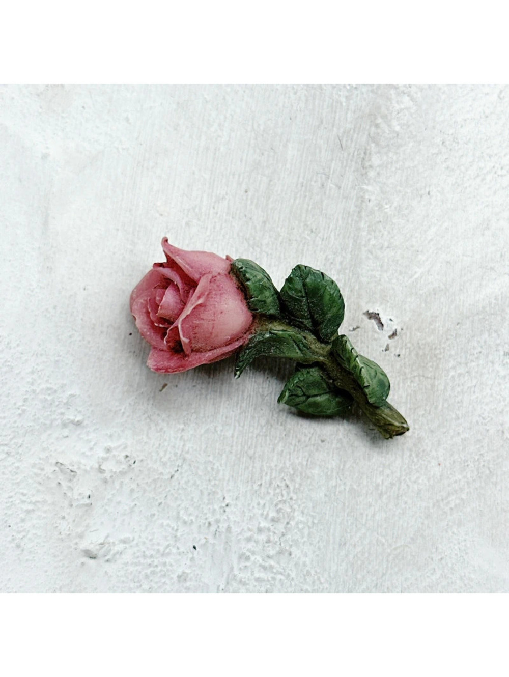 1377mc. Pink Rose Handmade Brooch